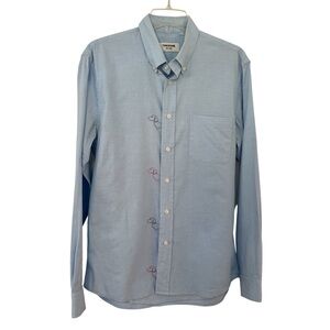 Thom Browne New York 100% Cotton Light Blue Shirt Size 3 ( L )